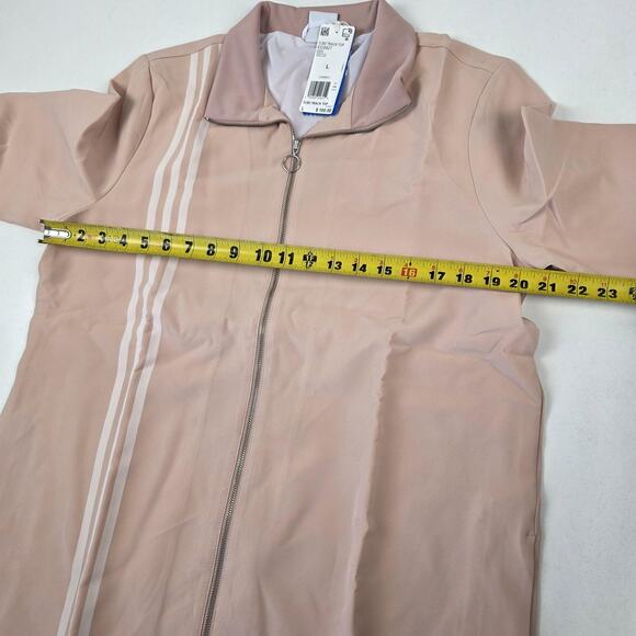 TLRD Track Top Jacket Mens Large Ashpea Pink Beige Full Zip Striped EC0927 New - Picture 6 of 11